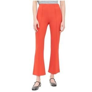Clare V. NWT Le Flare Trouser Bright Poppy Red Orange Stretch Pants Plus Sz XXL